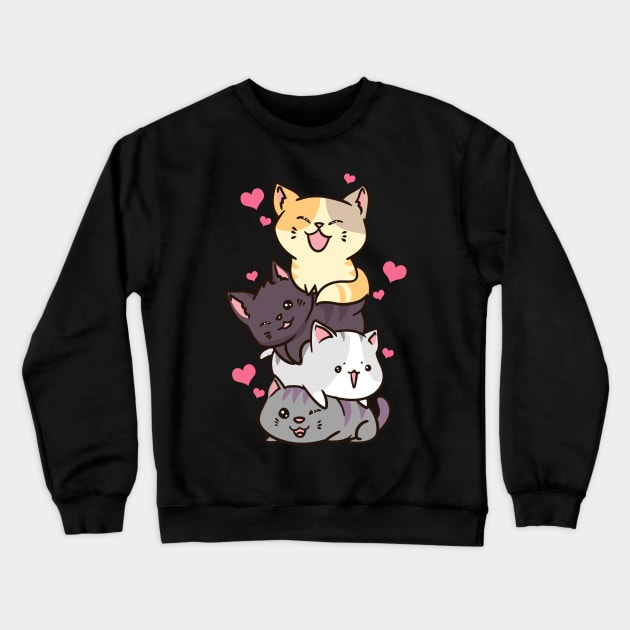 Funny Cat Mountain Meowtain Kitty Pun Crewneck Sweatshirt by theperfectpresents